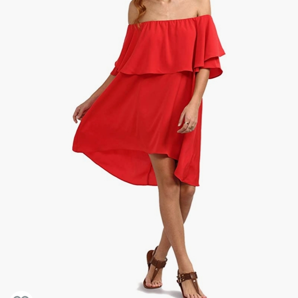 Flowy Coral Dress